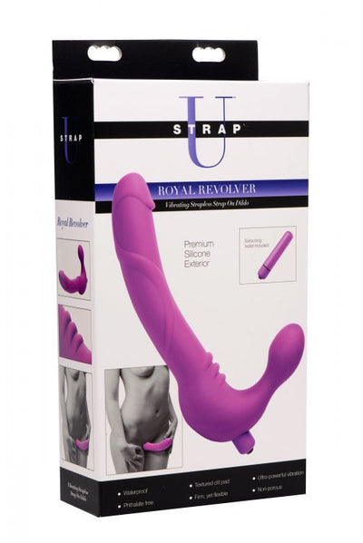 Experience Mind-Blowing Pleasure with Strap U's Royal Revolver Strapless Dildo