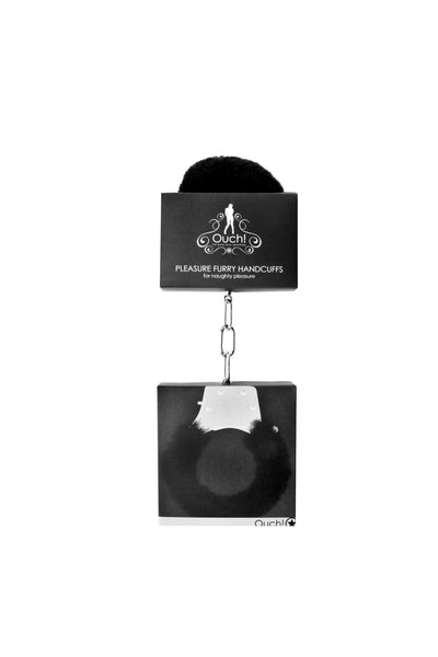 Furry Metal Handcuffs for Naughty Bedroom Fun - Quick Release Button Included!