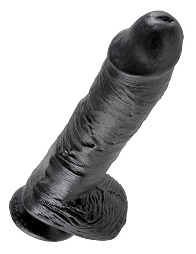 King Cock 10-Inch Realistic Dildo with Suction Cup for Hands-Free Fun