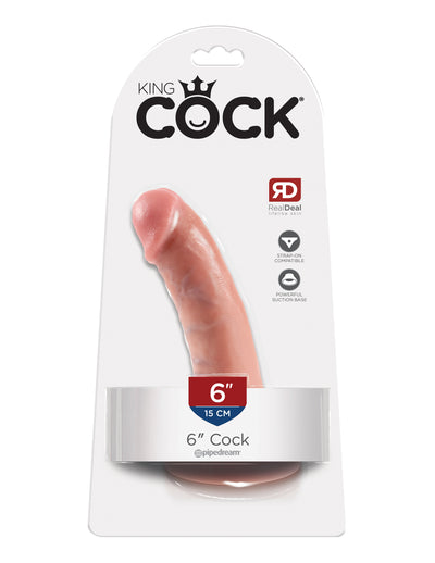 Realistic King Cock 6-Inch Dildo with Suction Cup Base for Mind-Blowing Ecstasy and Wet & Wild Adventures!