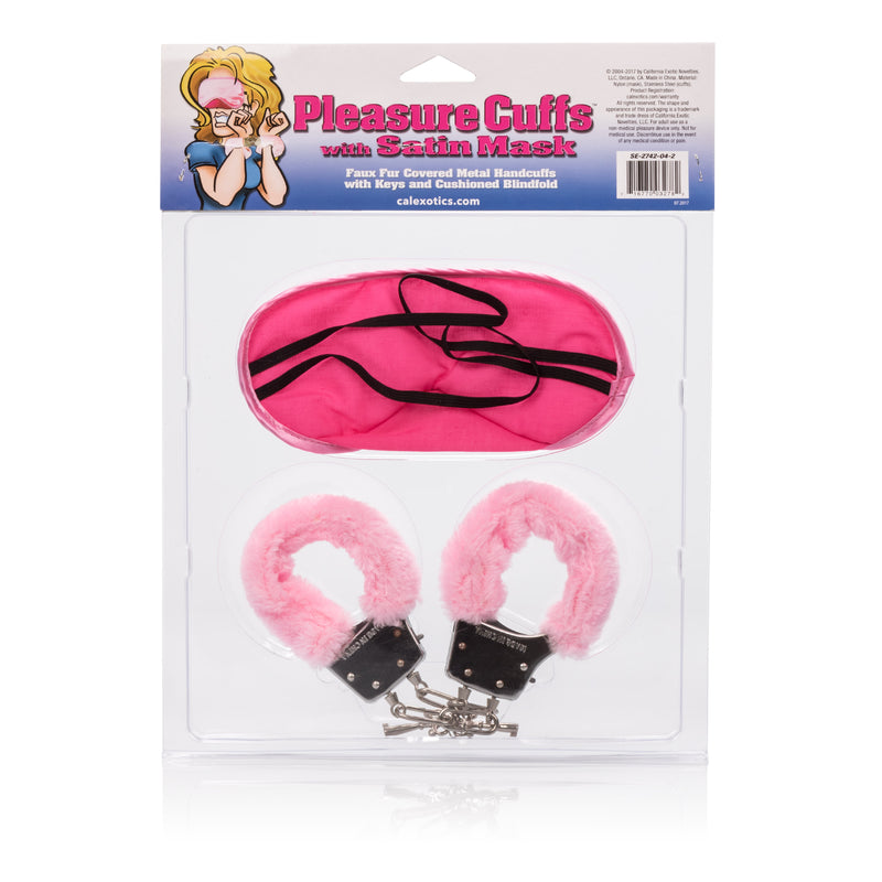 Metal Cuffs and Blindfold Set for Playful Restraint and Sensory Exploration.