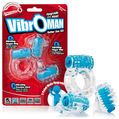 Spice up your love life with the VibrOman starter kit - tongue and package vibration for ultimate pleasure!