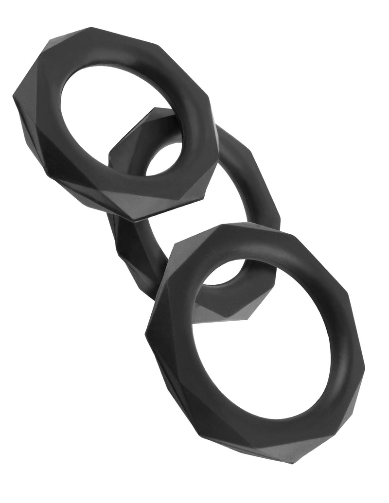 Elevate Your Bedroom Game with the Silicone Designer Stamina Set - Achieve Explosive Orgasms with Super-Stretchy Rings and Vibrations!