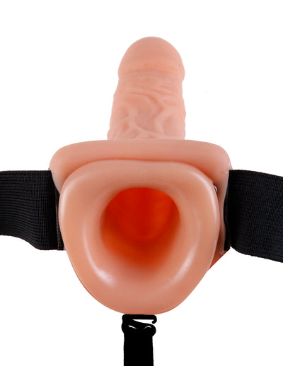 Rock Your Partner's World with the Fetish Fantasy 11" Vibrating Hollow Strap-On with Balls