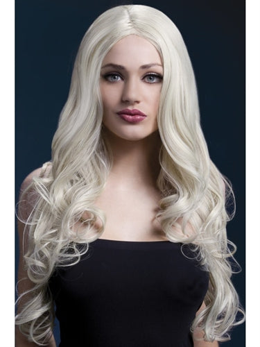 Blonde Long Soft Curl Wig with Fringe - Heat Resistant up to 248°F for a Bombshell Look!