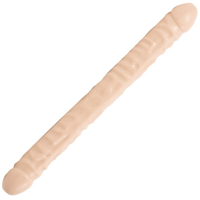 Double Your Pleasure with the 18-Inch White Double Dong - Realistic Veins for Ultimate Sensations