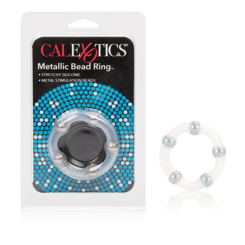 Stretchy Enhancer Ring with 5 Metal Stimulation Beads for Mind-Blowing Pleasure!