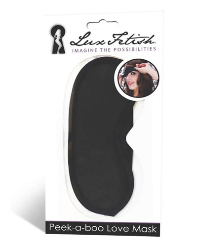 Luxurious Velvet Blindfold for Sensory Deprivation and Heightened Pleasure - The Peek-a-Boo Love Mask.