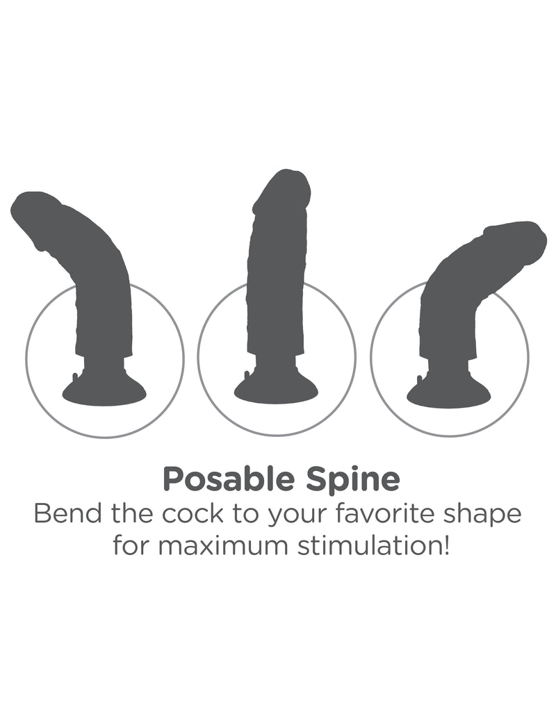 Realistic King Cock Vibrator with Posable Shaft and Suction Base for Ultimate Pleasure