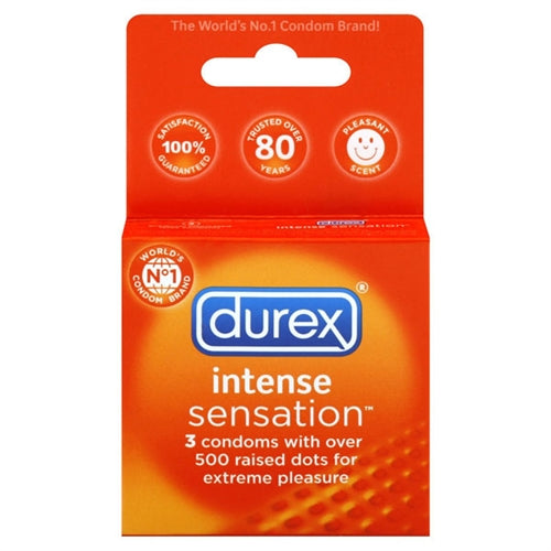 Upgrade Your Love Life with Durex Intense Sensation Condoms - Studded for Maximum Pleasure!