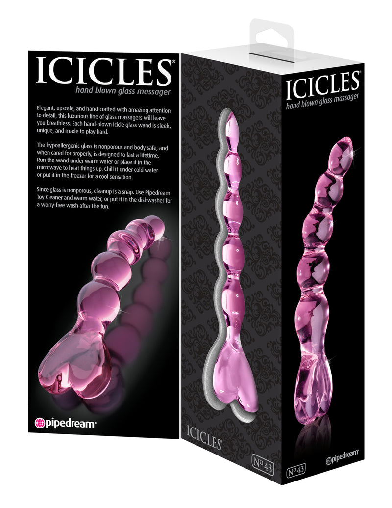 Heart-Shaped Glass Massager for Explosive G-Spot and P-Spot Pleasure - Phthalate-Free and Waterproof for Eco-Friendly Fun!
