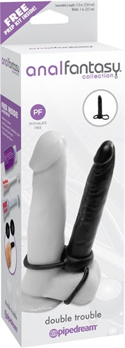 Double your pleasure with the Anal Fantasy Strap-On Dildo - perfect for double penetration with one partner!