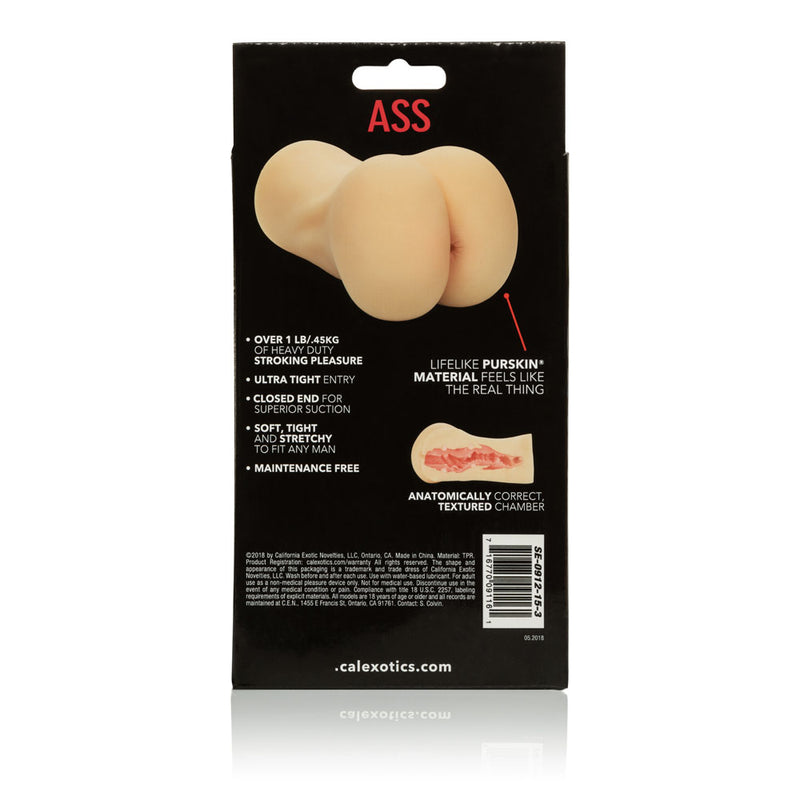 Pure Skin Anal Masturbator: Anatomically Correct Toy with Textured Chamber for Ultimate Pleasure and Suction.