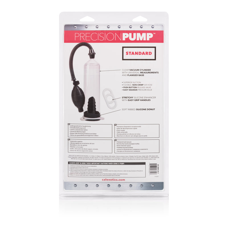 Clear Penis Pump with EZ Squeeze Bulb and Flanged Base for Hands-Free Play - Phthalate-Free and Flexible Air Hose Included!