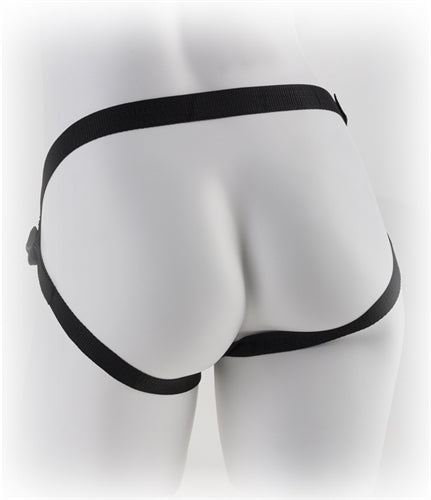 Neoprene Harness with Adjustable Straps and Secure O-Ring for Strap-On Fun.