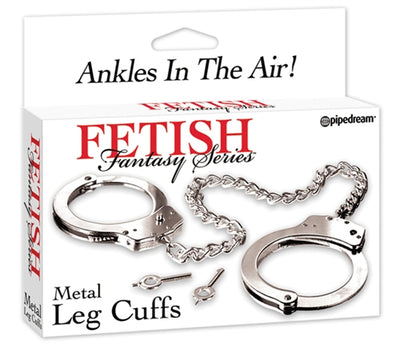 Steel Leg Cuffs with Double-Locking Mechanism for Safe and Sensual Play - Includes Two Keys for Easy Release!