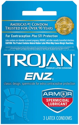 Trojan ENZ Armor: Premium Quality Spermicidal Condoms for Ultimate Protection and Pleasure!
