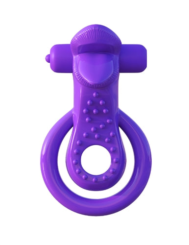 Lovely Licks Vibrating Couples Ring: Dual-Action Tongue for Ultimate Pleasure, Super-Stretchy TPR for a Tight Squeeze, Waterproof for Anywhere Fun!