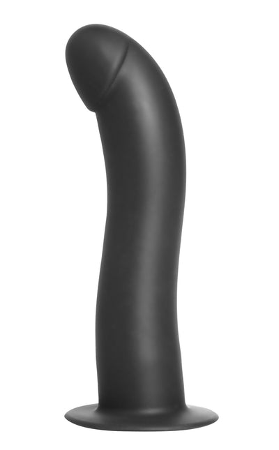 Curved Silicone Vibe with Powerful Bullet for G-Spot Stimulation and Strap-On Play