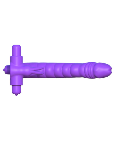 Silicone Double Penetrator Rabbit with Vibrating Cock Ring - Double the Pleasure, Double the Fun!