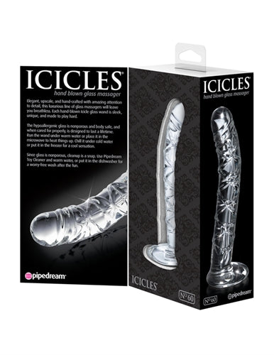 Glass G-Spot and P-Spot Massager with Ribbed Shaft and Tapered Tip for Explosive Pleasure - Waterproof and Eco-Friendly.
