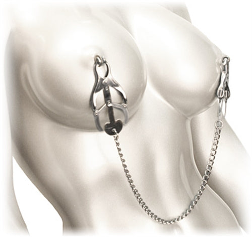 Sterling Monarch Nipple Clamps for Intense Pleasure and Kinky Exploration