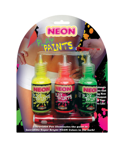 Neon Glow Paints: Vibrant Colors for Intimate Moments and Black Light Parties!