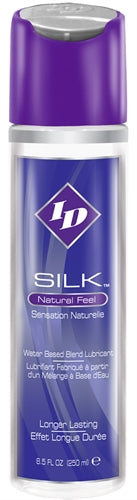 ID Silk Hybrid Lubricant: Silicone and Water Blend for Smooth, Supple Skin. Long-Lasting and Non-Staining Formula for Partner Play. 8.5 Oz.
