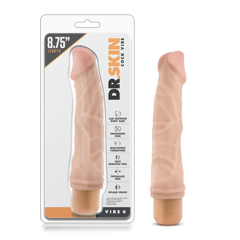 Dr. Skin Cock Vibe: Waterproof 9-Inch Beginner&