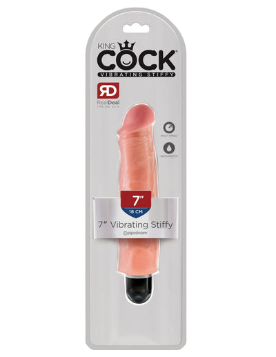 Experience Realistic Thrills with King Cock's Waterproof Vibrating Stiffy - 7 Inches of Pure Pleasure!