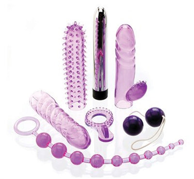 Ultimate Pleasure Kit - 4 Vibrating Ways to Play, Ben Wa Balls, Anal Beads, Couples Ring, Compatible with All Lubricants and Condoms.