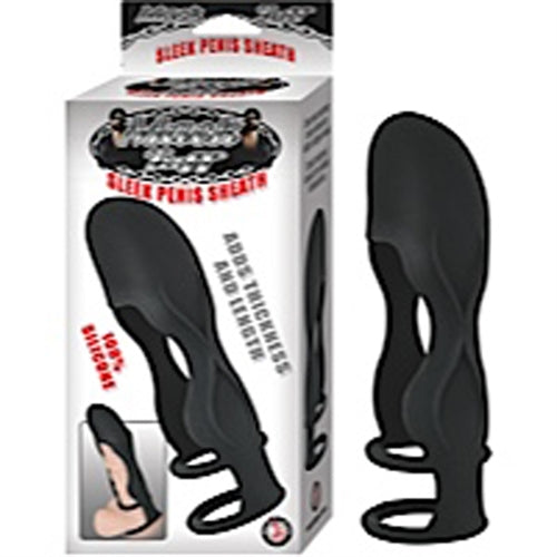 Ultimate Pleasure Tool: Silicone Penis Extension & Sleeve with Cockring Base for Added Thickness and Length