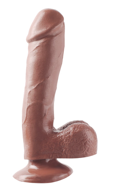 Basix Rubber Works 7.5 Inch Dildo - Perfect for Beginners and Experts with Powerful Suction Cup for Hands-Free Fun!