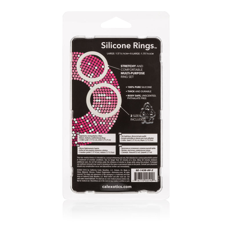 Multi-Functional Silicone Cockrings for Intense Pleasure and Lasting Power. Available in Large and X-Large Sizes.