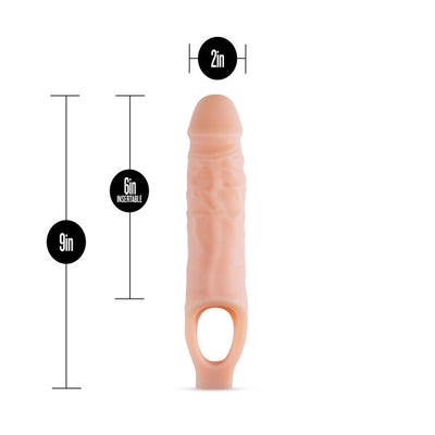 9 Inch Silicone Cock Sheath Penis Extender for Ultimate Pleasure and Realistic Feel