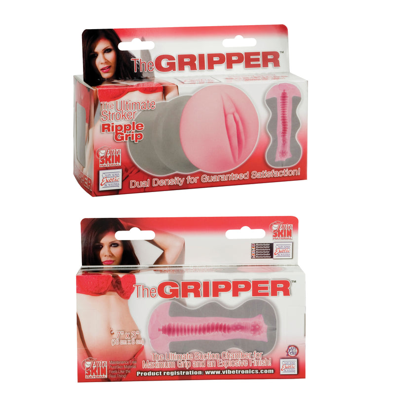 Dual-Density Pussy Masturbator with Ribbed Suction Chambers for Ultimate Stroking Action and Satisfaction.