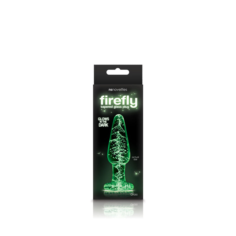 Enhance Your Pleasure with Firefly Glass Tapered Anal Plug - Glow in the Dark and Eco-Friendly Design for Ultimate Sensual Experience