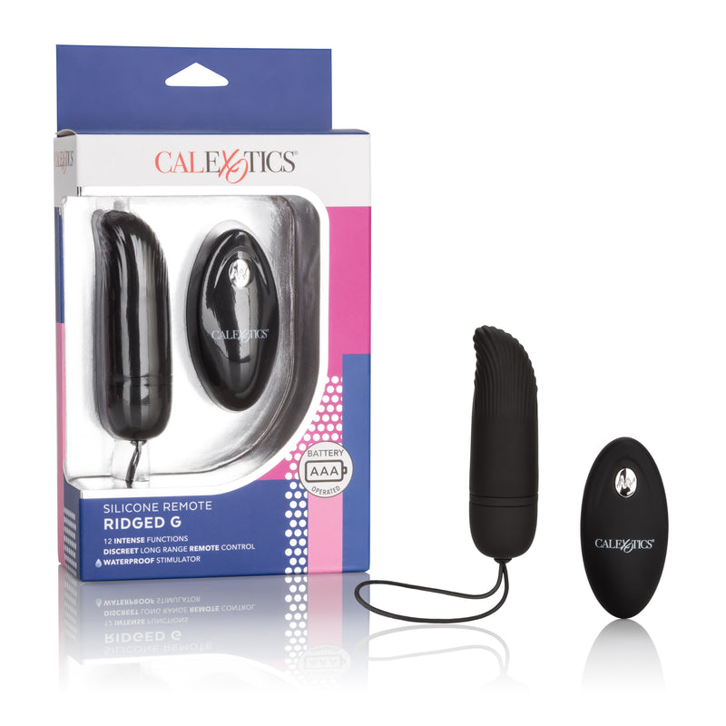 Silicone Remote Ridged G Clit Stimulator with 12 Vibration Modes and Remote Control for Ultimate Pleasure and Partner Play.