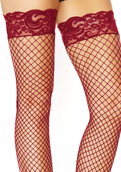 Fishnet Thigh High Stockings with Silicone Stay Up Strips for All-Night Comfort and Confidence