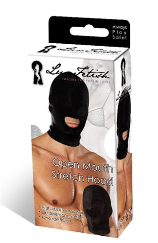 50 Shades Comfortable Open Mouth Hood for Sensory Heightening Bondage Fun