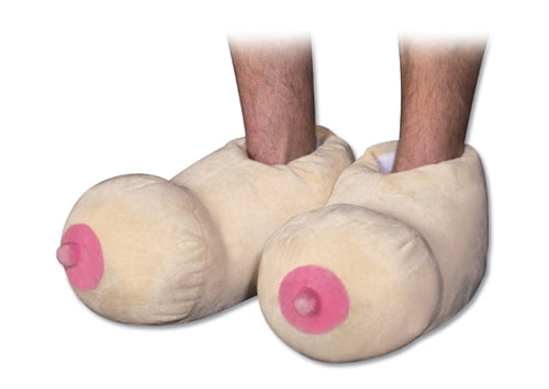 Get your toes laughing with hilarious Boobs Slippers - perfect for a warm and humorous start to your day!