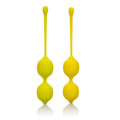 Revitalize Your Love Muscle with Two Piece Lemon Kegel Set - Strengthen Pelvic Muscles, Increase Sexual Pleasure, Hygienic Silicone, 6 Weights.