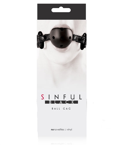 Ventilated Black Ball Gag for Extended Playtime and Ultimate Comfort