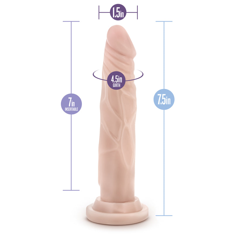 Upgrade Your Pleasure with the Dr. Skin Realistic Cock - Suction Cup Base and Strap-On Compatible!