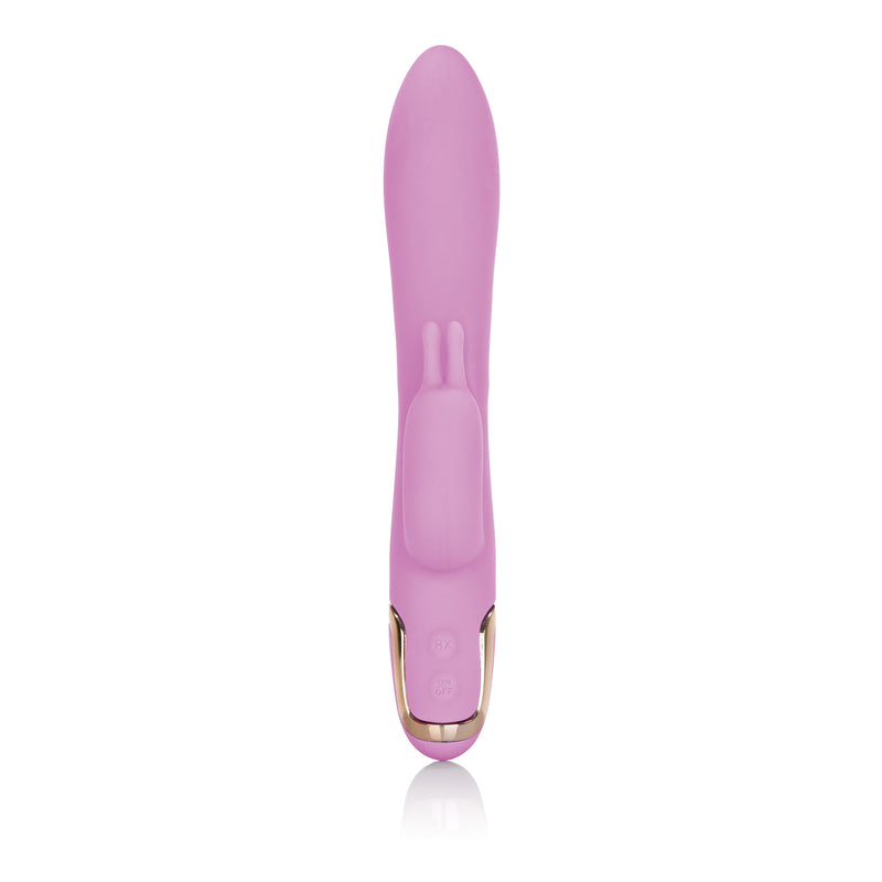 Silky Soft Dual Motor Silicone Vibrator with 8 Functions and Designer Accents - Phthalate-Free and Waterproof for Ultimate Pleasure.