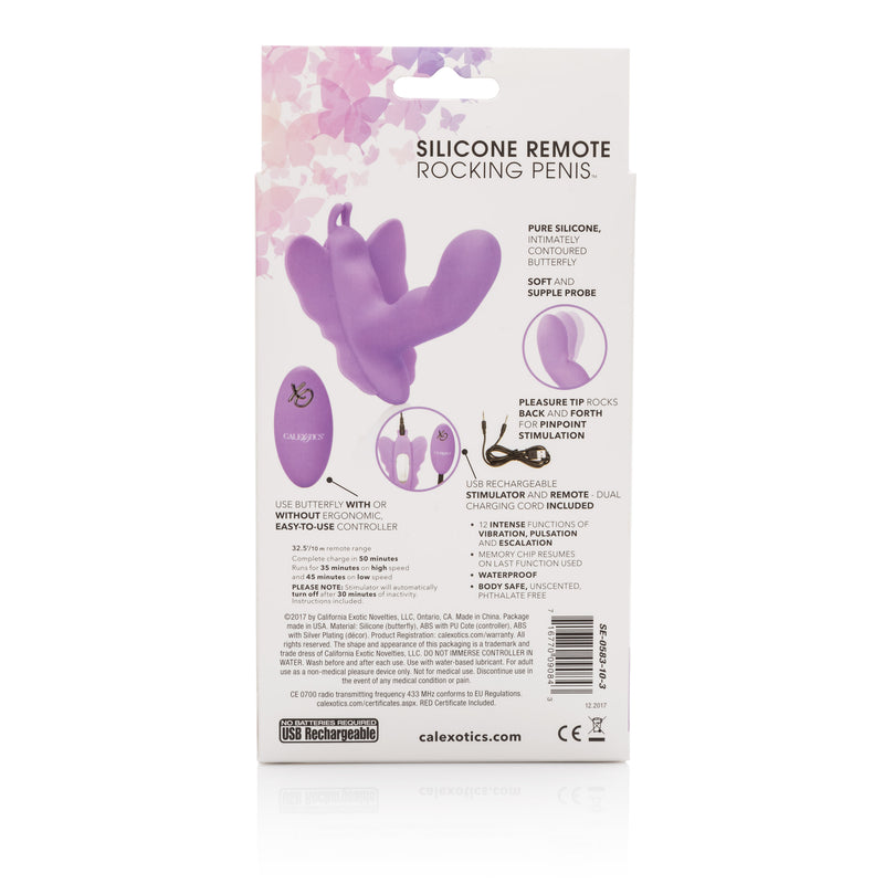 Silicone Remote G-Spot Massager with Butterfly Teaser - Fly High with 12 Vibration Functions!