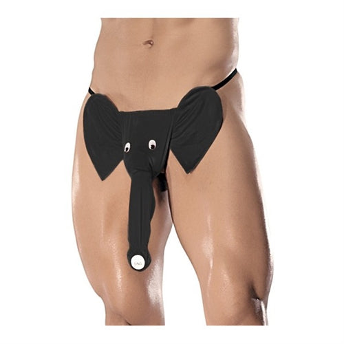 Wild and Playful Novelty G-String with Elephant Trunk and Squeaker