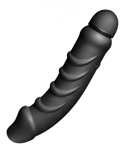 Ribbed Silicone Anal Vibe with 5 Speed Modes for Unforgettable Sensations