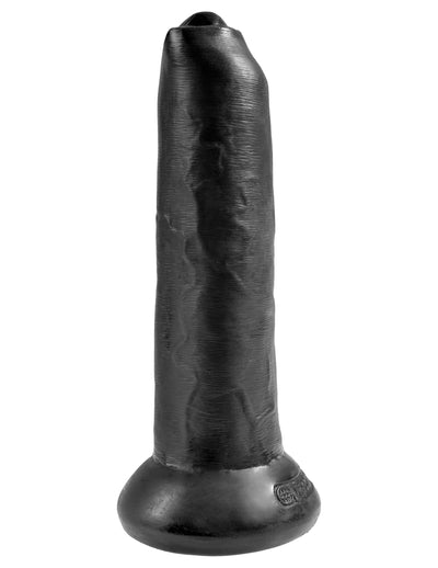 Experience Realistic Bliss with King Cock's Uncut Dildo - Featuring Movable Foreskin and Suction Cup Base!