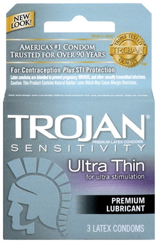 Trojan Ultra Thin Condoms for Intense Sensations and Protection.